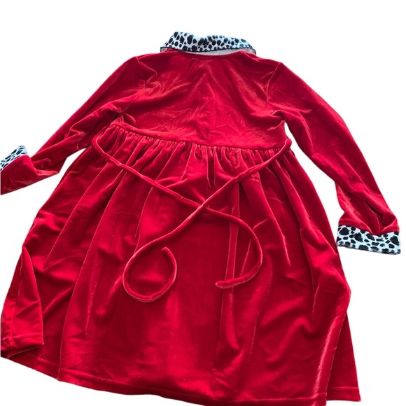 Youngland Cheetah Print Christmas Dress Girl’s Size 5 - Picture 2 of 4